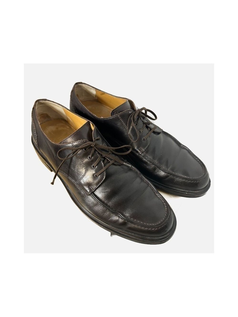 Salvatore Ferragamo Men’s Shoes 9.5D Leather Oxford Made in Italy Brown Lace Up